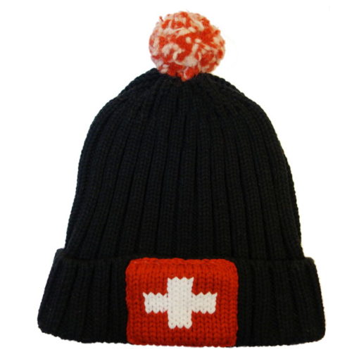 Swiss cross wool hat
