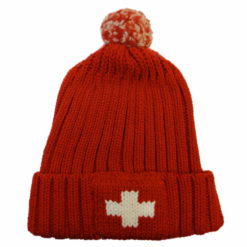 Swiss cross wool hat