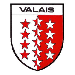 مقال مع علم Valais