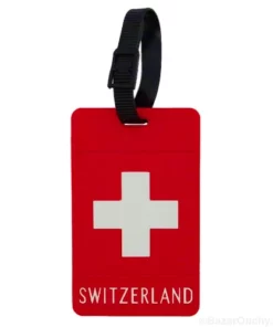 étiquette bagage valise croix suisse