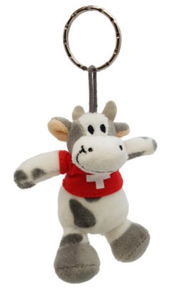 Swiss cow keychain