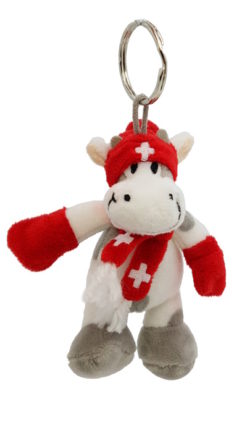 Swiss cow keychain