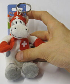 Vache peluche suisse porte clé
