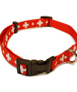 Collier de chien croix suisse
