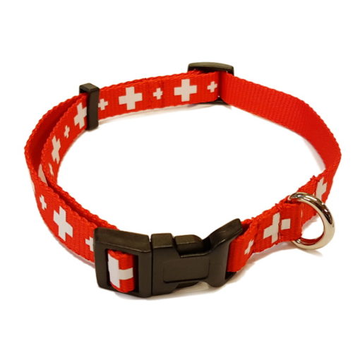 Collier de chien croix suisse