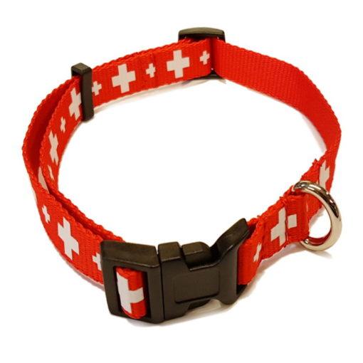 Collier de chien croix suisse