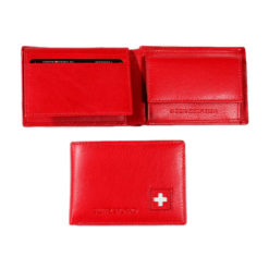 Swiss cross leather wallet