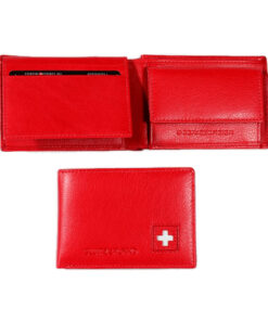 Porte monnaie cuir croix suisse
