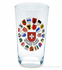 Weissweinglas mit Schweizer Wappen
