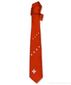 Cravate croix suisse - Rouge