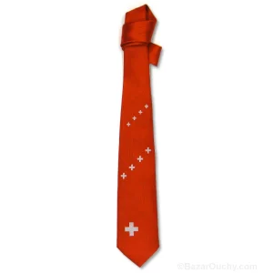 Cravate croix suisse - Rouge