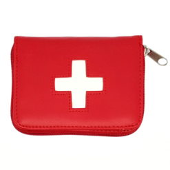 Porte monnaie rouge croix suisse