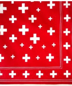 Foulard croix suisse tissus