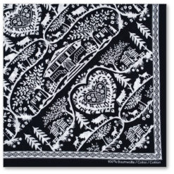 Black and white swiss scarf