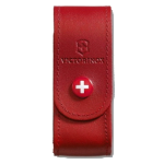 estuche de cuero rojo