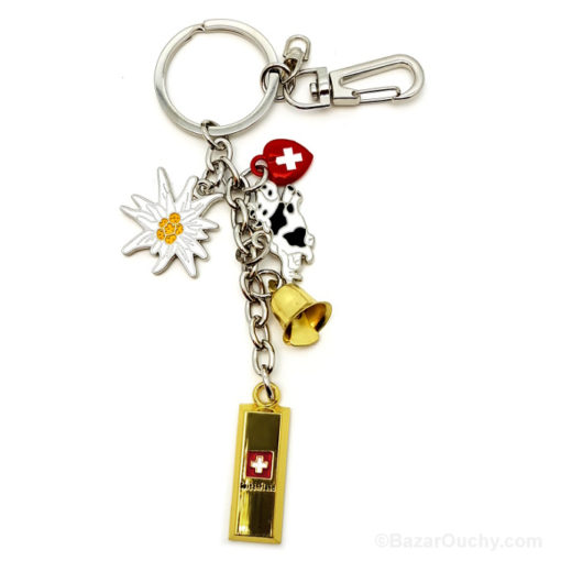 Porte clé suisse avec lingot or