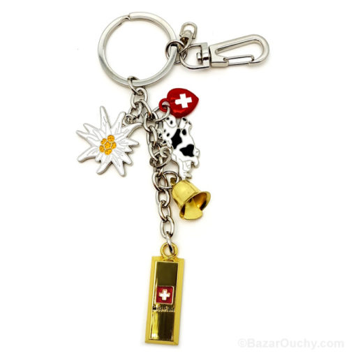 Swiss key ring with gold ingot