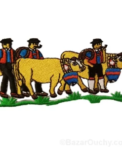 Ecusson à coudre vaches-et-vachers