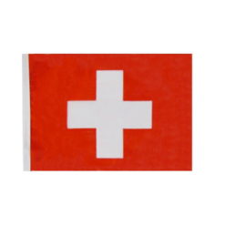 Pequeña bandera de tela suiza