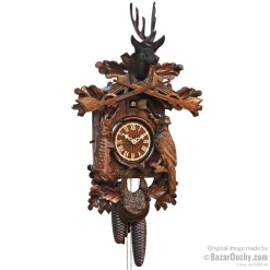 Horloge pendule Coucou avec tête de cerf