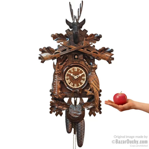 Horloge pendule Coucou avec tête de cerf