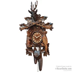 Horloge pendule Coucou avec tête de cerf