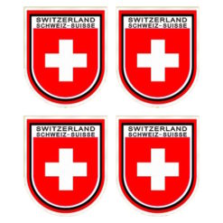 Autocollant écusson croix suisse