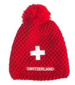 Red Swiss Cross beanie