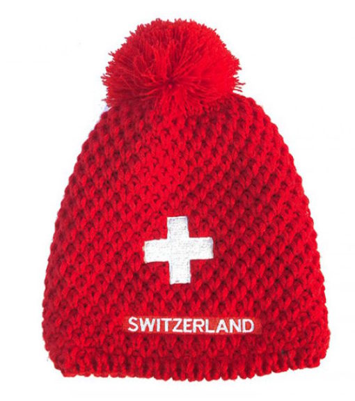 Rote Swiss Cross Mütze