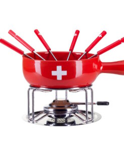 Caquelon fondue croix suisse