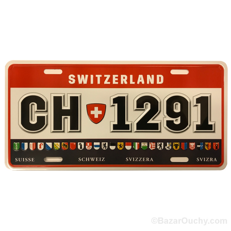 Plaque de voiture suisse - BazarOuchy