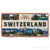 Swiss metal car plate