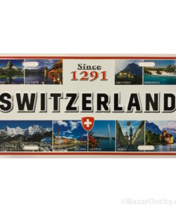 Plaque voiture métal suisse