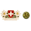 Pin's Edelweiss et drapeau suisse