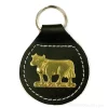 Keychain leather with cow metal appenzel