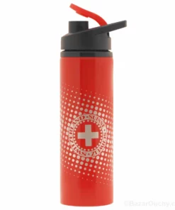 Gourde en métal - Croix suisse