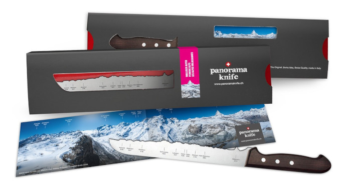 Panorama Knife - Silueta de cuchillo de montaña