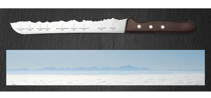 Panorama Knife - Silueta de cuchillo de montaña