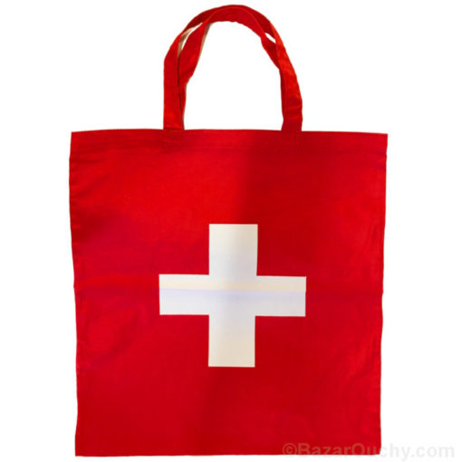 Sac / Tote bag croix suisse en tissus