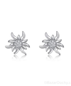 Boucle oreille edelweiss en argent