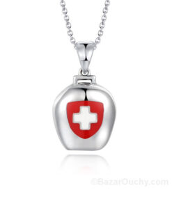 Collier cloche suisse en argent_