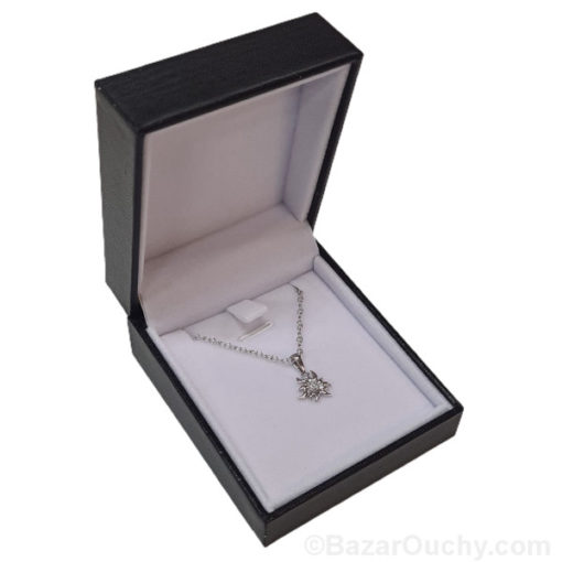 Collier edelweiss en argent – Image 2