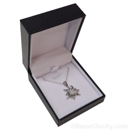 Collier edelweiss en argent – Image 2