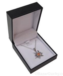 Alternative view of Collier edelweiss en argent - Doré