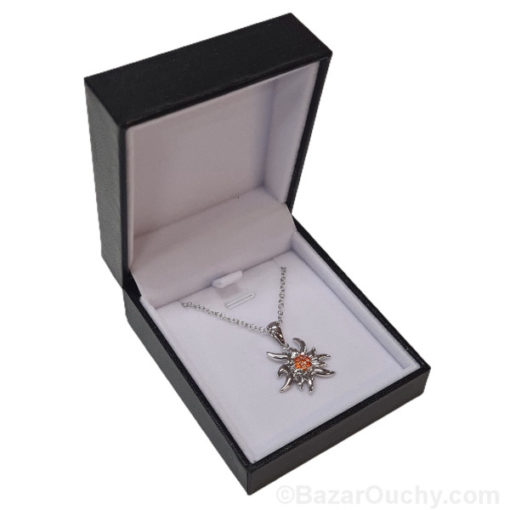 Collier edelweiss en argent - Doré – Image 2