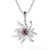 Collana Edelweiss in argento con diamante