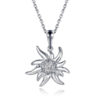 Collar Edelweiss de plata con diamante