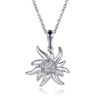 Collier edelweiss en argent avec diamant