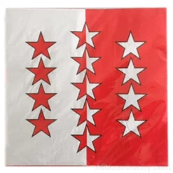 Serviette drapeau canton Valais