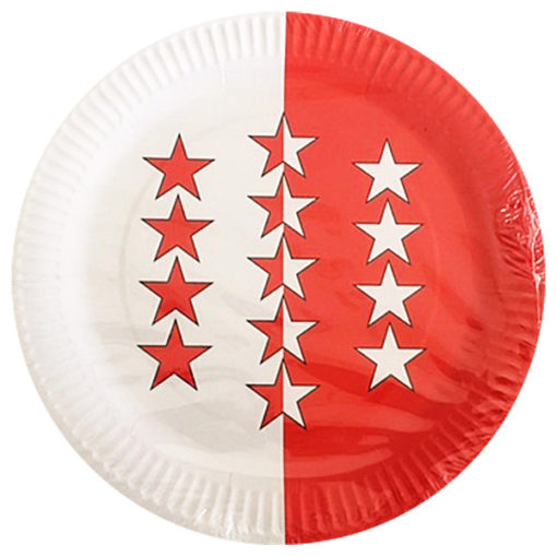 Assiette drapeau Valais